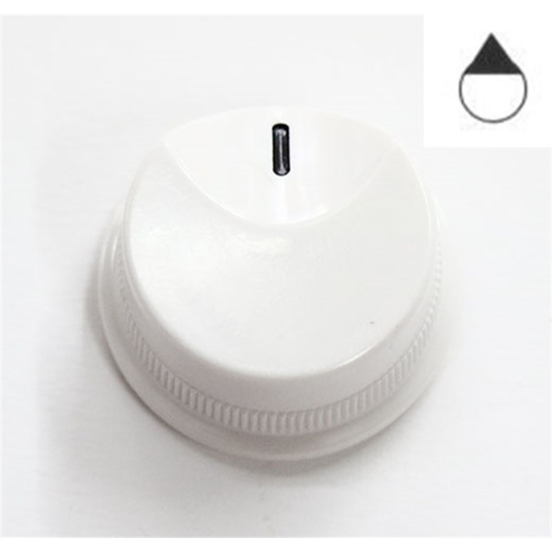 Manopola bianca Universale D8 G+3 piano cottura Fitting / Foster