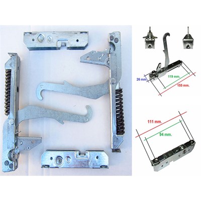 Kit Cerniere + Portarullo Forno Compatibile Ilve